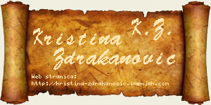 Kristina Ždrakanović vizit kartica